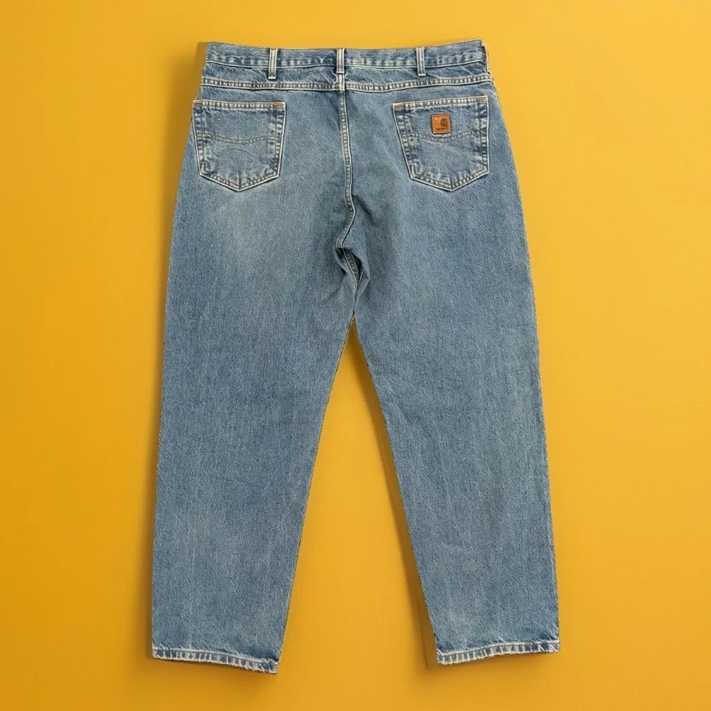 Carhartt Relaxed Fit B17 Jeans Men 42x30 Vintage Denim Farmer Work Grunge